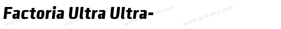 Factoria Ultra Ultra字体转换